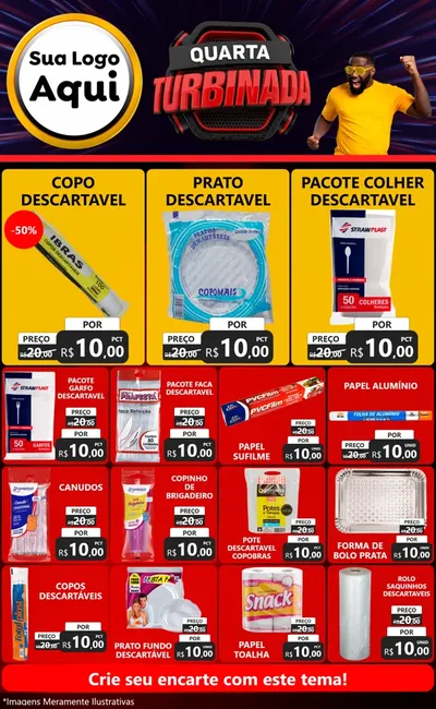 Modelo de Encarte para Encarte Grande com o tema Quarta Turbinada para Embalagens