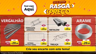 Modelo de TV para TV Horizontal com o tema Fim de Semana Rasga Preços para Ferragens