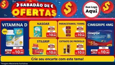 Modelo de TV para TV Horizontal com o tema Sabadão de Ofertas para Farmácia