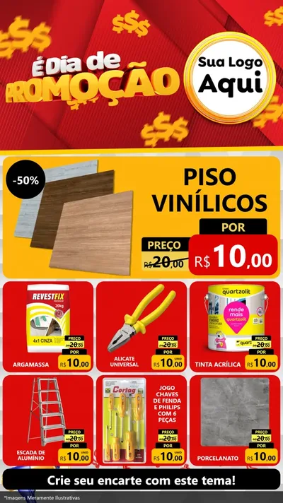 Modelo de Rede Social para Stories com o tema É Dia De Promoção para Material para Construção