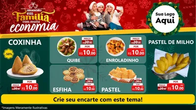 Modelo de TV para TV Horizontal com o tema Momento em Família (Natal) para Salgadaria