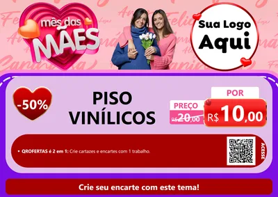 Modelo de Cartaz para Cartaz A4 Horizontal com o tema Mês Das Mães para Material para Construção