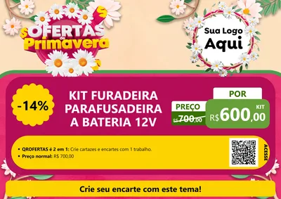 Modelo de Cartaz para Cartaz A4 Horizontal com o tema Ofertas de Primavera para Maquinas e Ferramentas