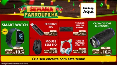 Modelo de TV para TV Horizontal com o tema Semana Farroupilha para Informática
