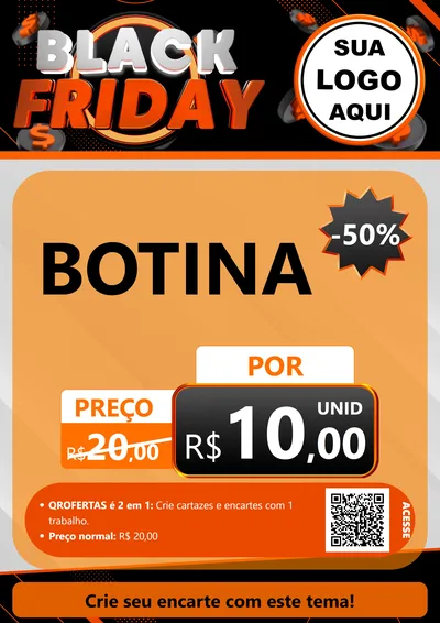 Modelo de Cartaz para Cartaz A4 Vertical com o tema Black Friday para Agropecuária
