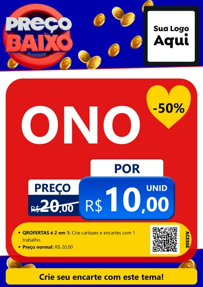 Modelo de Cartaz para Cartaz A4 Vertical com o tema Preço Baixo para Óticas