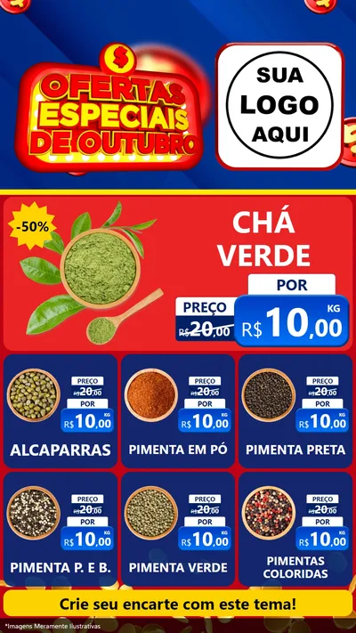 Modelo de Rede Social para Stories com o tema Ofertas Especiais de Outubro para Produtos Naturais