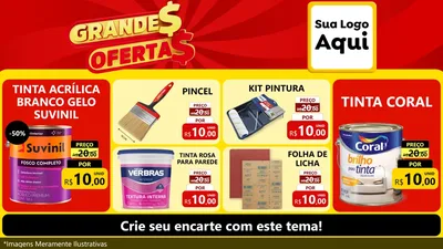 Modelo de TV para TV Horizontal com o tema Grandes Ofertas para Tintas e Ferramentas