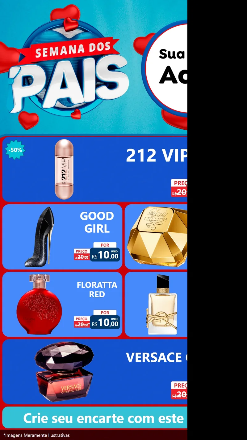 Modelo de TV para TV Vertical com o tema Semana Dos Pais para Perfumes