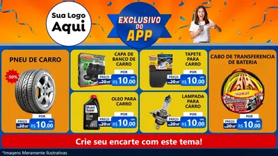 Modelo de TV para TV Horizontal com o tema Exclusivo do Aplicativo para Auto peças