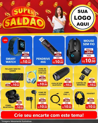 Modelo de Rede Social para Feed Instagram com o tema Super Saldão para Informática