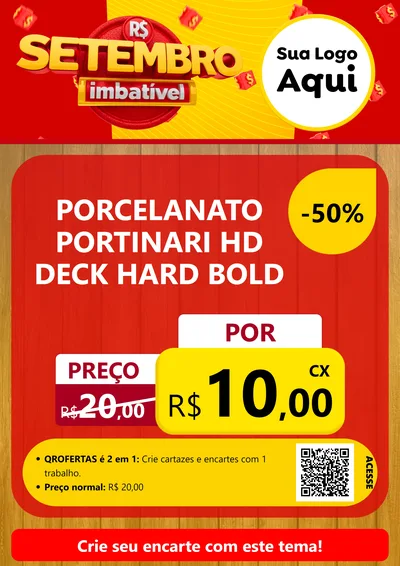 Modelo de Cartaz para Cartaz A4 Vertical com o tema Setembro Imbatível para Pisos e revestimentos