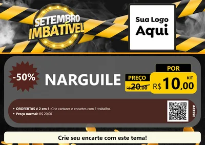 Modelo de Cartaz para Cartaz A4 Horizontal com o tema Setembro Imbatível para Tabacaria