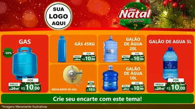 Modelo de TV para TV Horizontal com o tema Um Natal de Ofertas para Água e gás