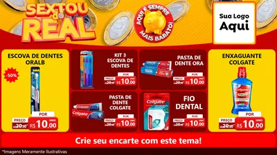 Modelo de TV para TV Horizontal com o tema Sextou do Real para Higiene Pessoal