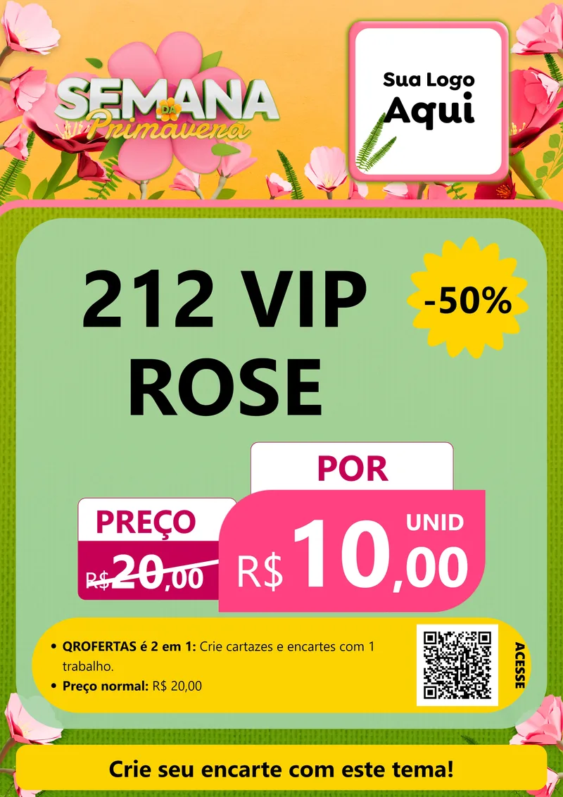 Modelo de Cartaz para Cartaz A4 Vertical com o tema Semana da Primavera para Perfumes