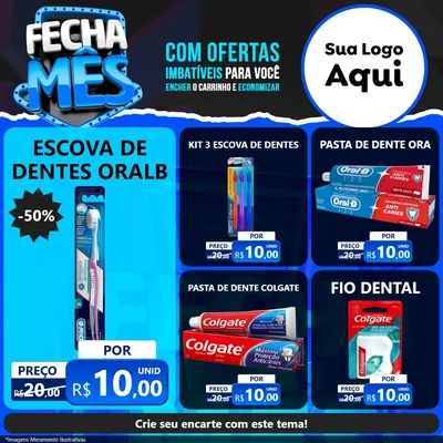 Modelo de Rede Social para Feed Facebook com o tema Fecha Mês para Higiene Pessoal