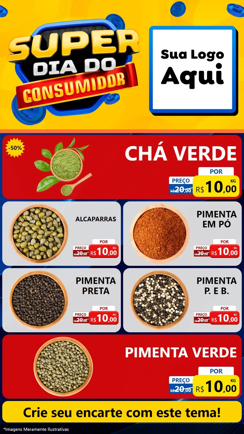 Modelo de TV para TV Vertical com o tema Super Dia do Consumidor para Produtos Naturais