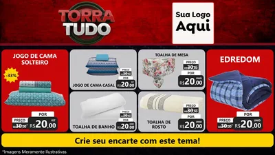 Modelo de TV para TV Horizontal com o tema Torra Tudo para Cama, Mesa e Banho