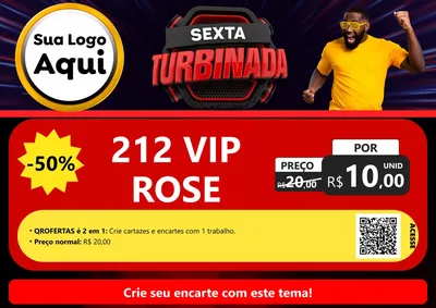 Modelo de Cartaz para Cartaz A4 Horizontal com o tema Sexta Turbinada para Perfumes