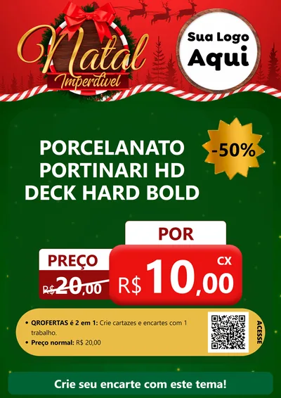 Modelo de Cartaz para Cartaz A4 Vertical com o tema Natal Imperdível para Pisos e revestimentos