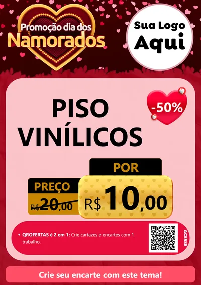 Modelo de Cartaz para Cartaz A4 Vertical com o tema Promoção Dia Dos Namorados para Material para Construção