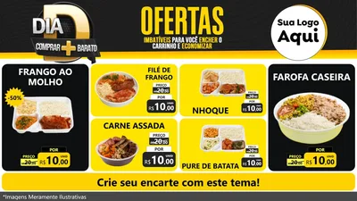 Modelo de TV para TV Horizontal com o tema Dia D Mais Economia para Restaurante