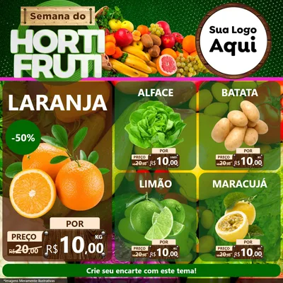 Modelo de Rede Social para Feed Facebook com o tema Semana do Hortifrúti para Hortifrúti