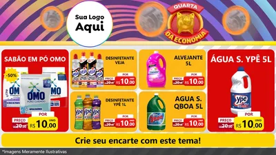 Modelo de TV para TV Horizontal com o tema Quarta da Economia para Produtos de Limpeza