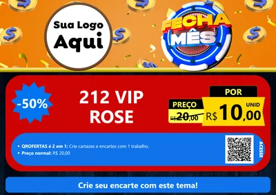 Modelo de Cartaz para Cartaz A4 Horizontal com o tema Fecha Mês para Perfumes