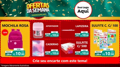 Modelo de TV para TV Horizontal com o tema Ofertas da Semana Farroupilha para Papelaria