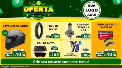 Modelo de TV para TV Horizontal com o tema Oferta para Moto peças