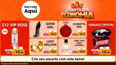 Modelo de TV para TV Horizontal com o tema Quarta da Economia para Perfumes