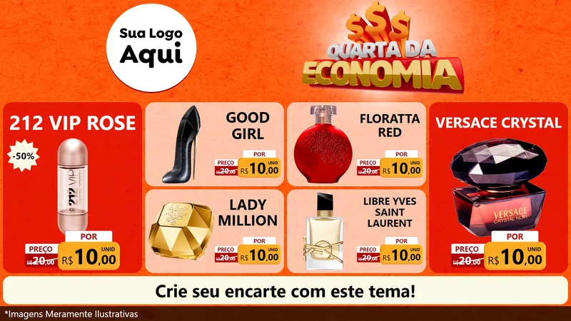 Modelo de TV para TV Horizontal com o tema Quarta da Economia para Perfumes
