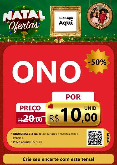 Modelo de Cartaz para Cartaz A4 Vertical com o tema Natal de Ofertas para Óticas
