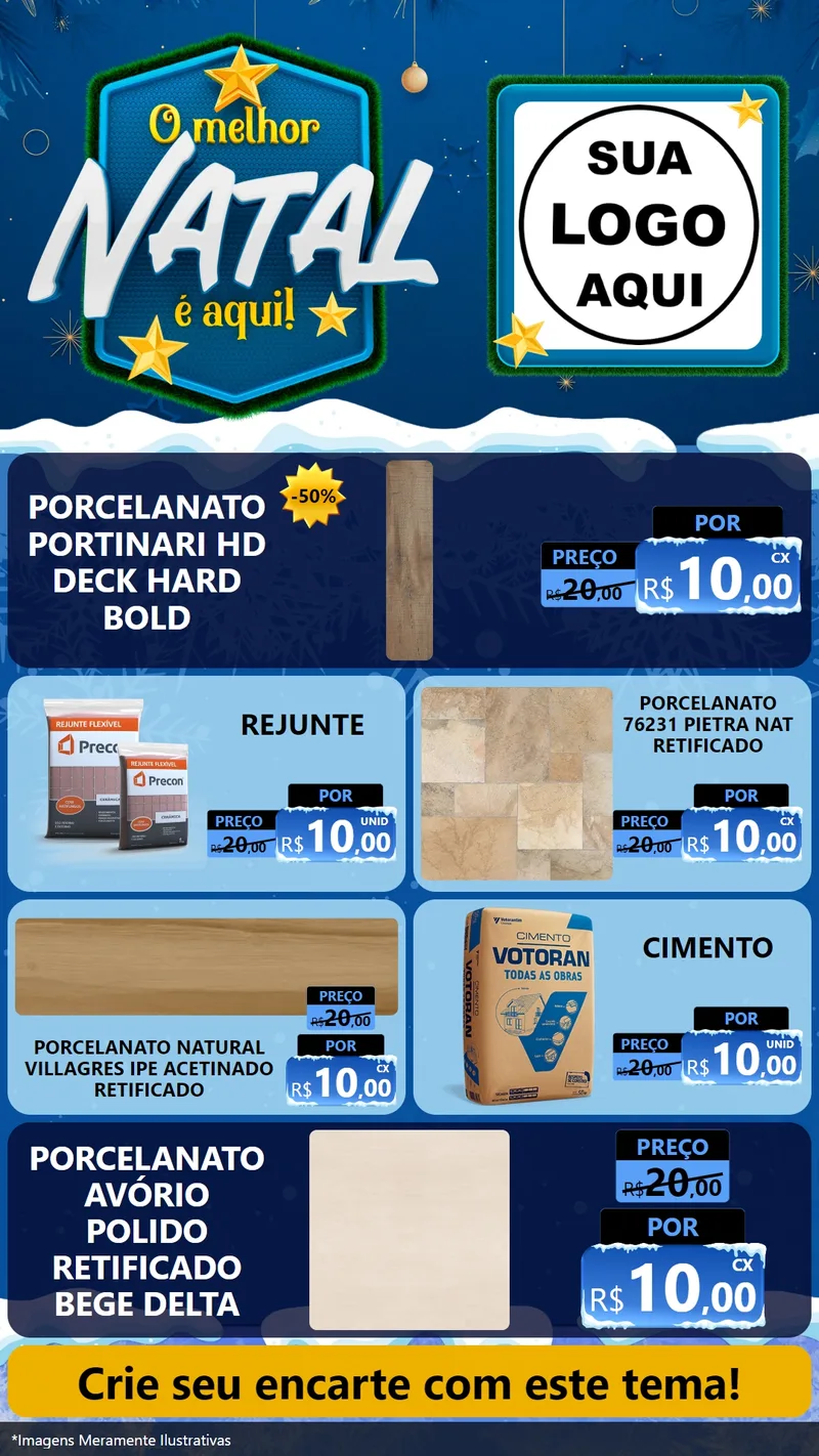 Modelo de TV para TV Vertical com o tema O Melhor Natal É Aqui! para Pisos e revestimentos