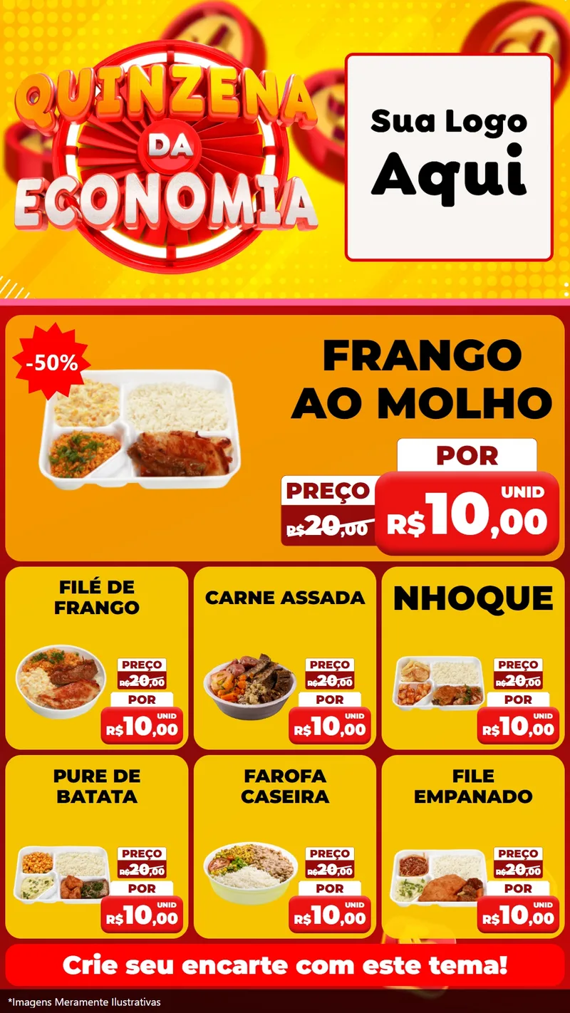 Modelo de Rede Social para Stories com o tema Quinzena Da Economia para Restaurante