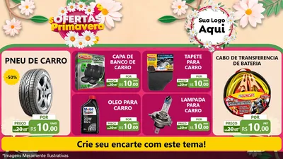 Modelo de TV para TV Horizontal com o tema Ofertas de Primavera para Auto peças