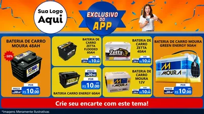 Modelo de TV para TV Horizontal com o tema Exclusivo do Aplicativo para Baterias Elétricas