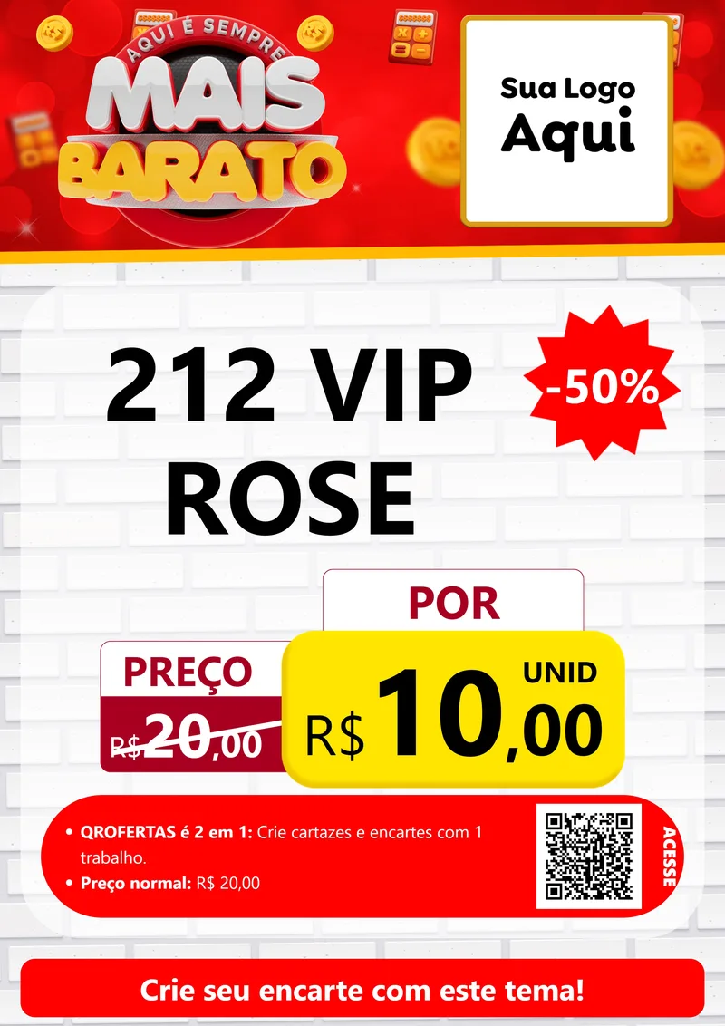 Modelo de Cartaz para Cartaz A4 Vertical com o tema Mais Barato para Perfumes