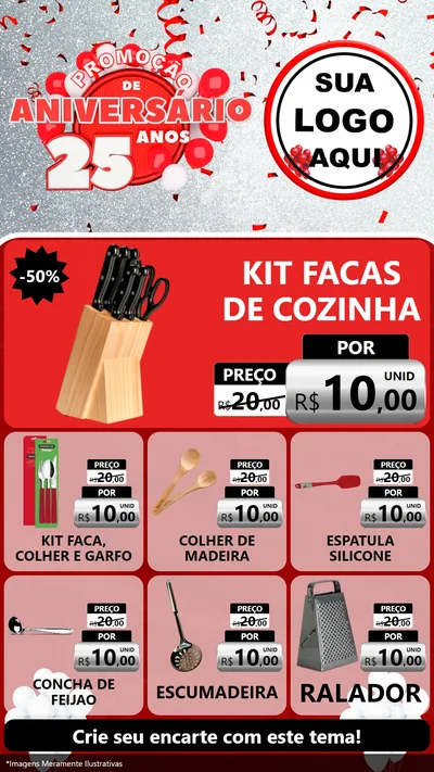Modelo de Rede Social para Stories com o tema Promoção de Aniversário - 25Anos para Utilidades Domésticas