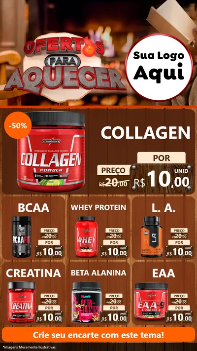 Modelo de Rede Social para Stories com o tema Ofertas Para Aquecer para Suplementos alimentares