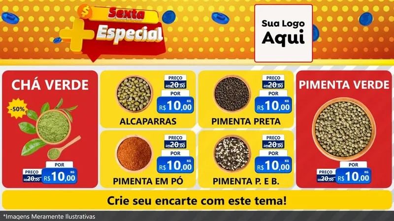 Modelo de TV para TV Horizontal com o tema Sexta Mais Especial para Produtos Naturais