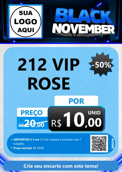 Modelo de Cartaz para Cartaz A4 Vertical com o tema Black November para Perfumes