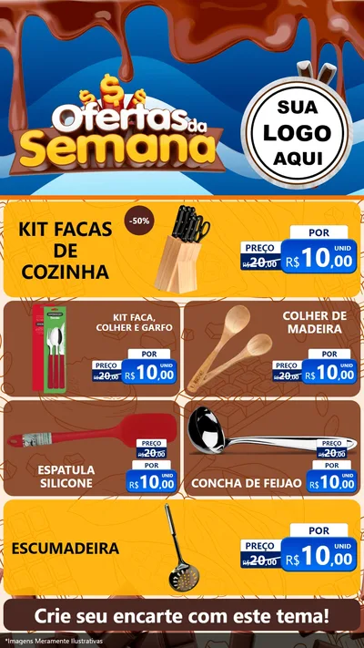 Modelo de TV para TV Vertical com o tema Ofertas da Semana - Páscoa para Utilidades Domésticas