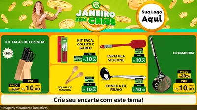 Modelo de TV para TV Horizontal com o tema Janeiro Sem Crise para Utilidades Domésticas