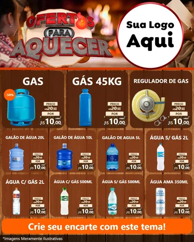 Modelo de Rede Social para Feed Instagram com o tema Ofertas Para Aquecer para Água e gás