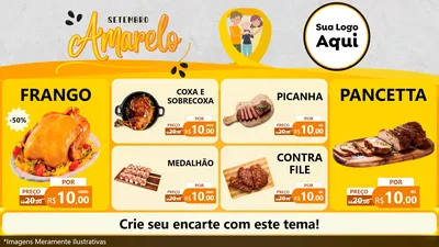 Modelo de TV para TV Horizontal com o tema Setembro Amarelo para Assados