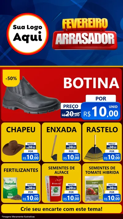 Modelo de Rede Social para Stories com o tema Fevereiro Arrasador para Agropecuária