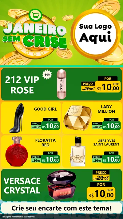 Modelo de TV para TV Vertical com o tema Janeiro Sem Crise para Perfumes
